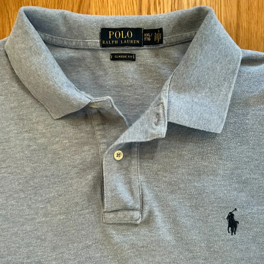 Polo Ralph Lauren Men's Classic Fit Short‎ Sleeve Polo Shirt XXL – Light Blue